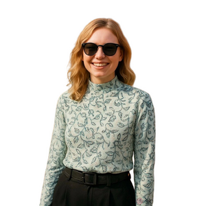 Lands' End Mock Neck Top Mint Green Size M